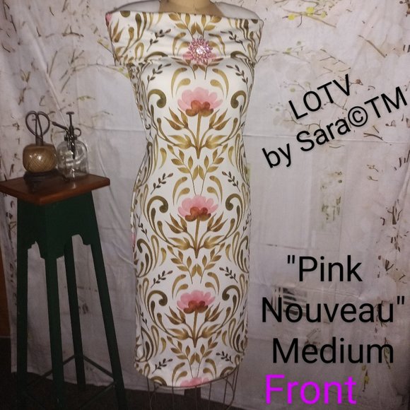 LOTV by Sara©TM Dresses & Skirts - Off Shoulder Semi Formal Floral Lycra Midi Dress